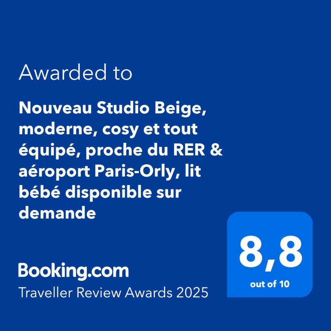 Studio Moderne Et Tout Equipe, Proche Du Rer, Paris & Aeroport D'Orly En 20 Min, Lit Bebe Sur Demande Vitry-sur-Seine Exterior foto